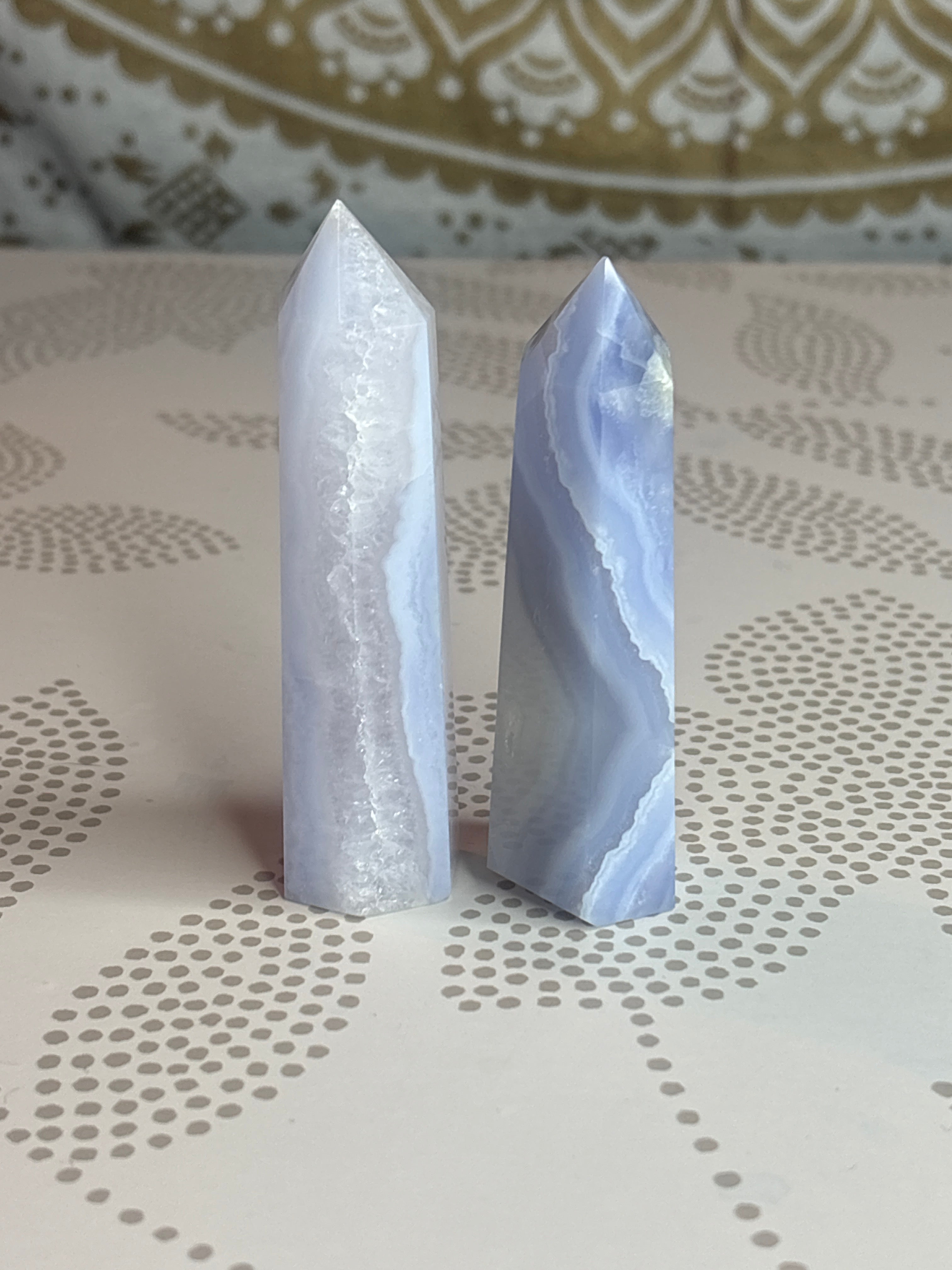 Blue Lace Agate Tower