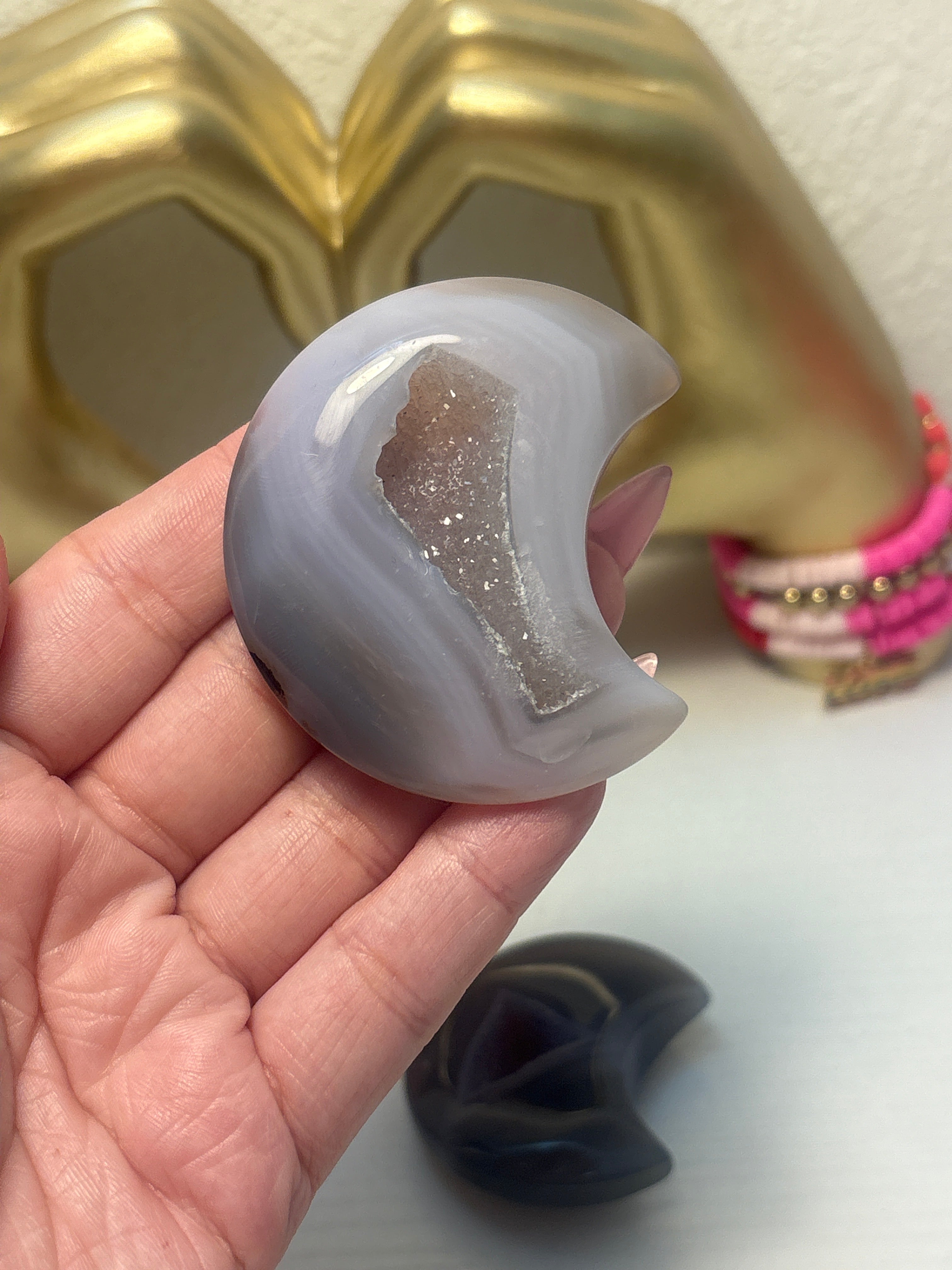 Druzy Agate Moon