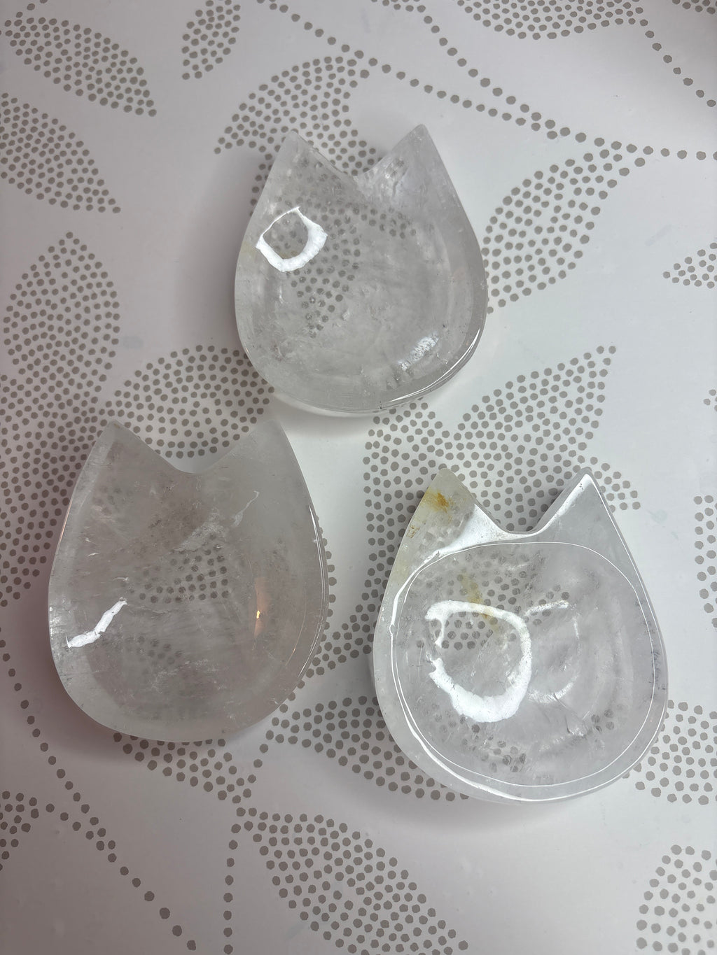 Clear Quartz Cat Bowl