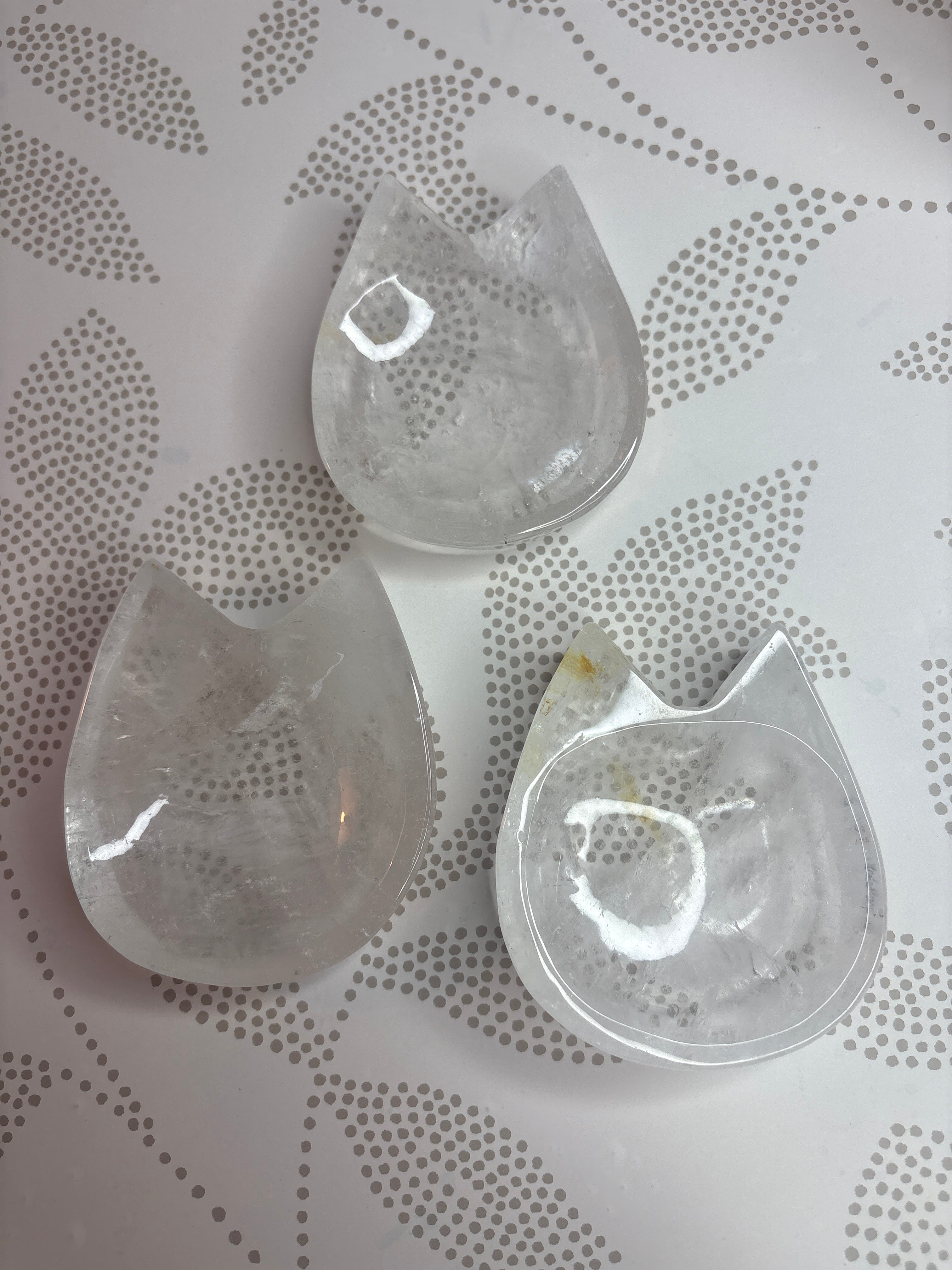 Clear Quartz Cat Bowl