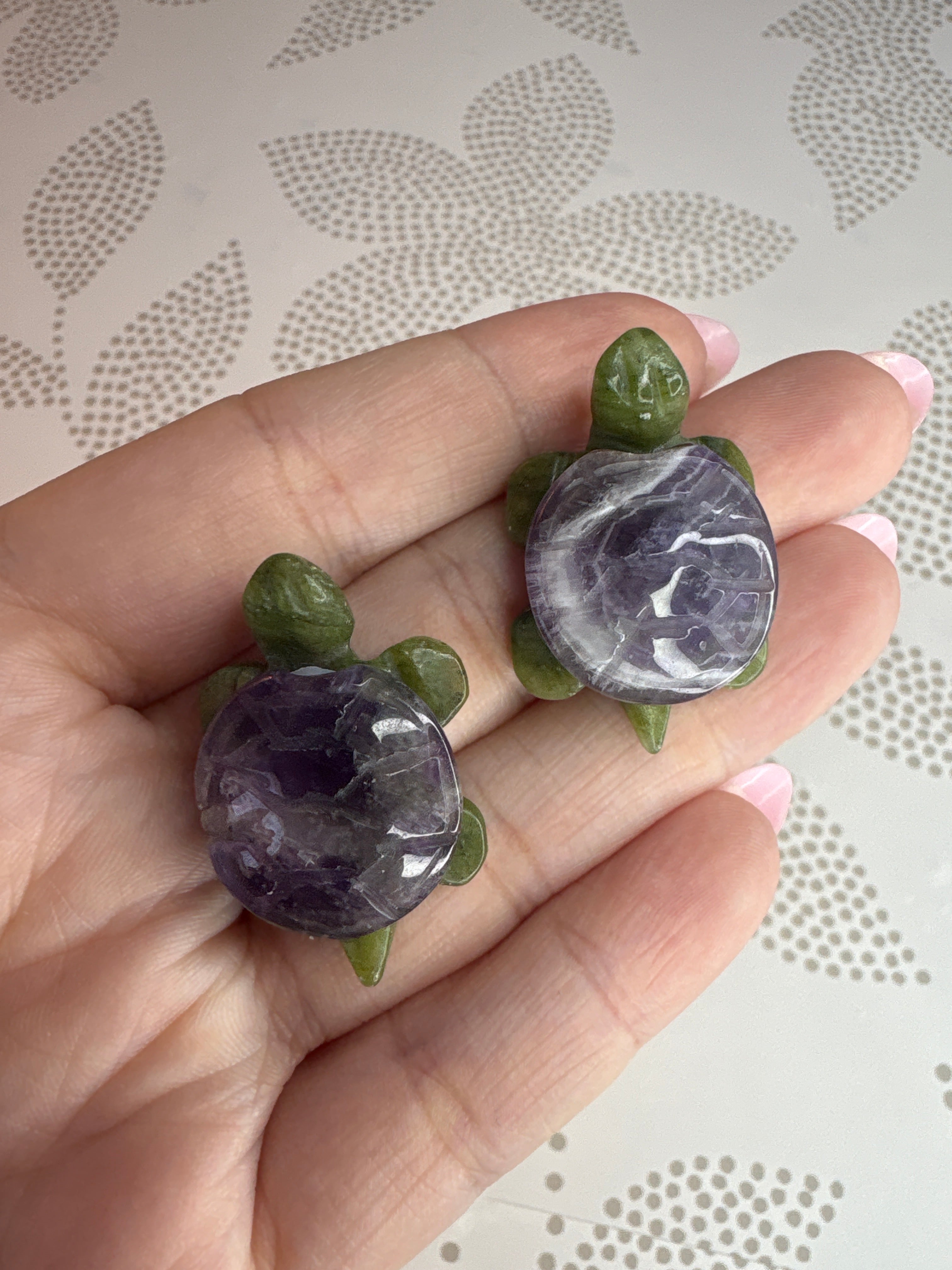 Small Chevron Amethyst Turtle