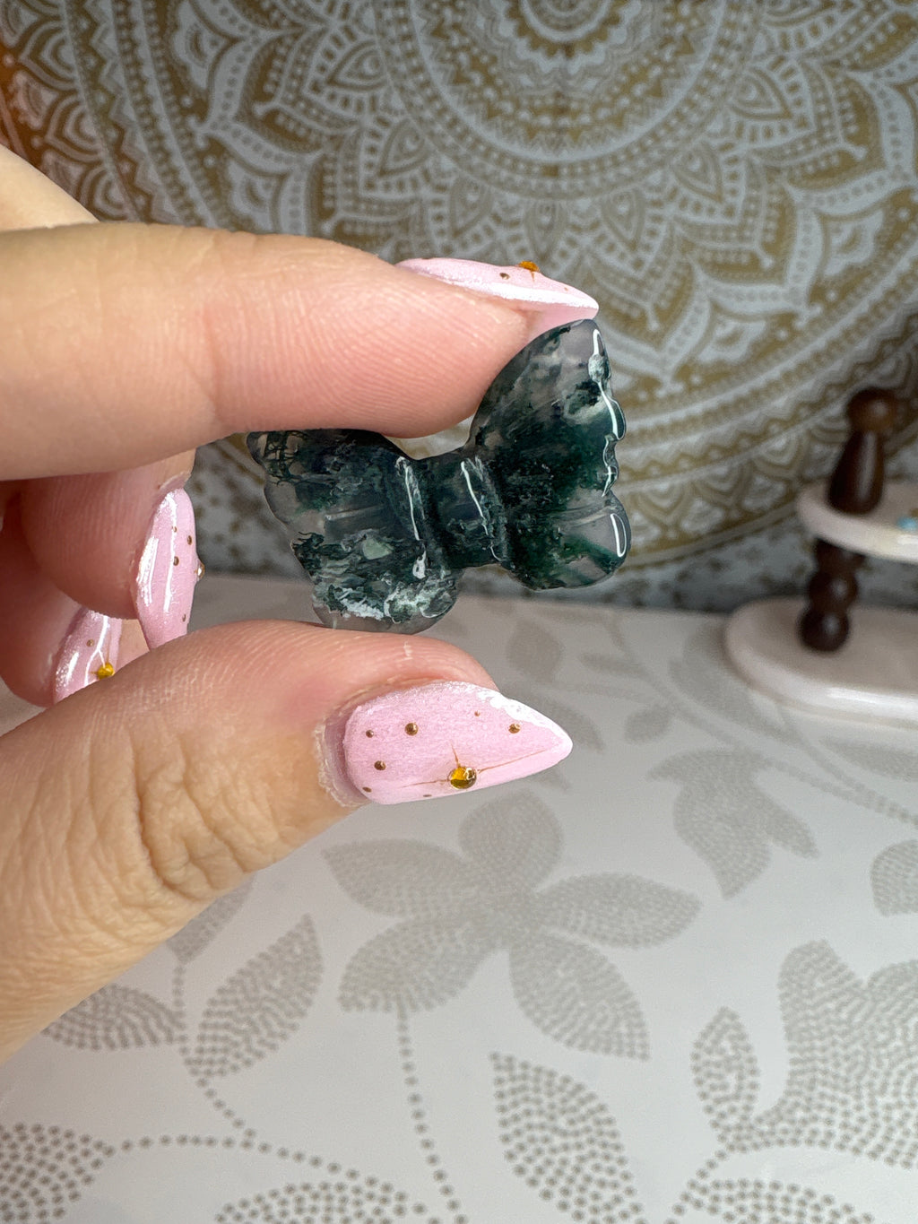 Small Moss Agate Butterfly