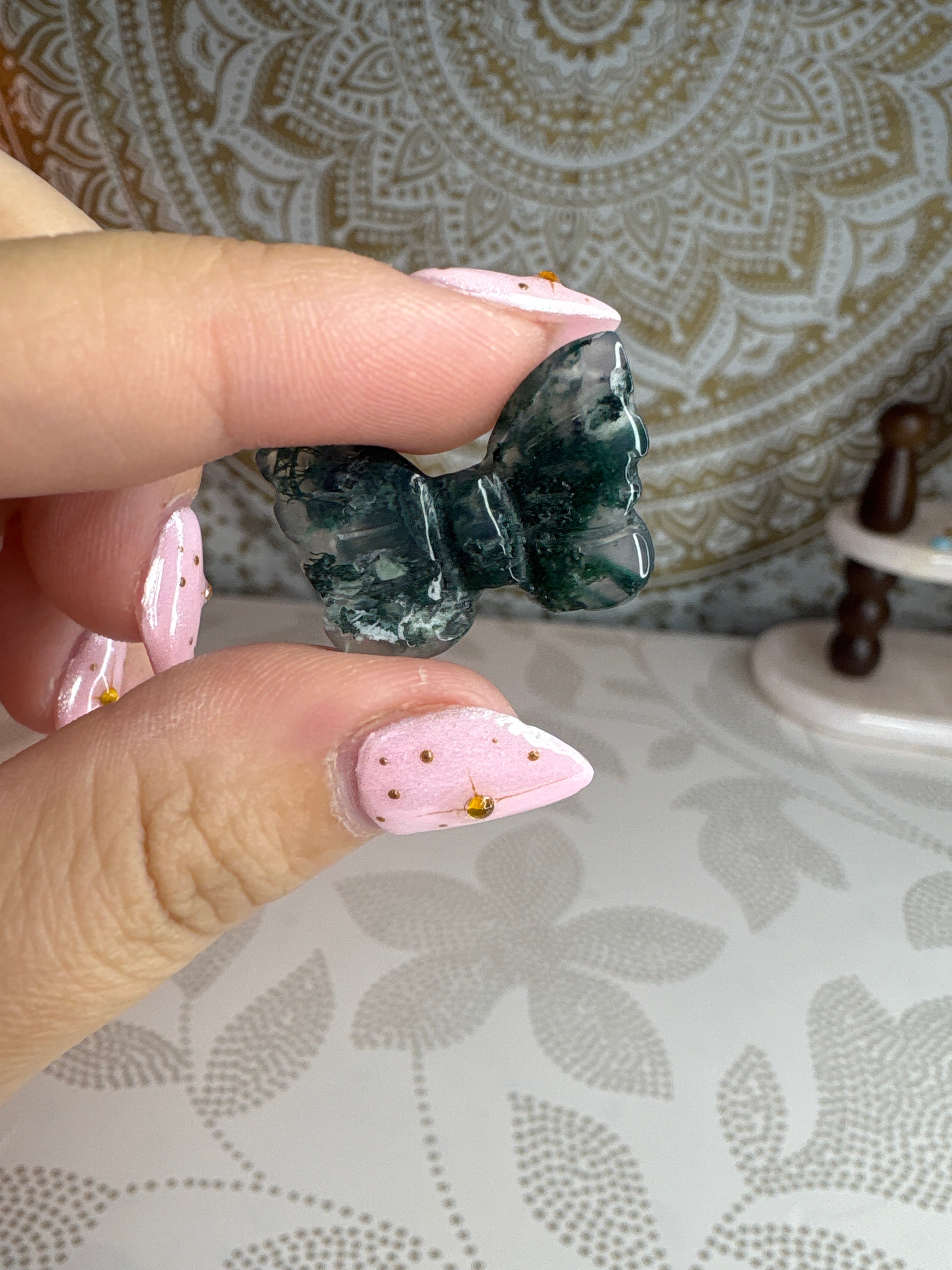Small Moss Agate Butterfly