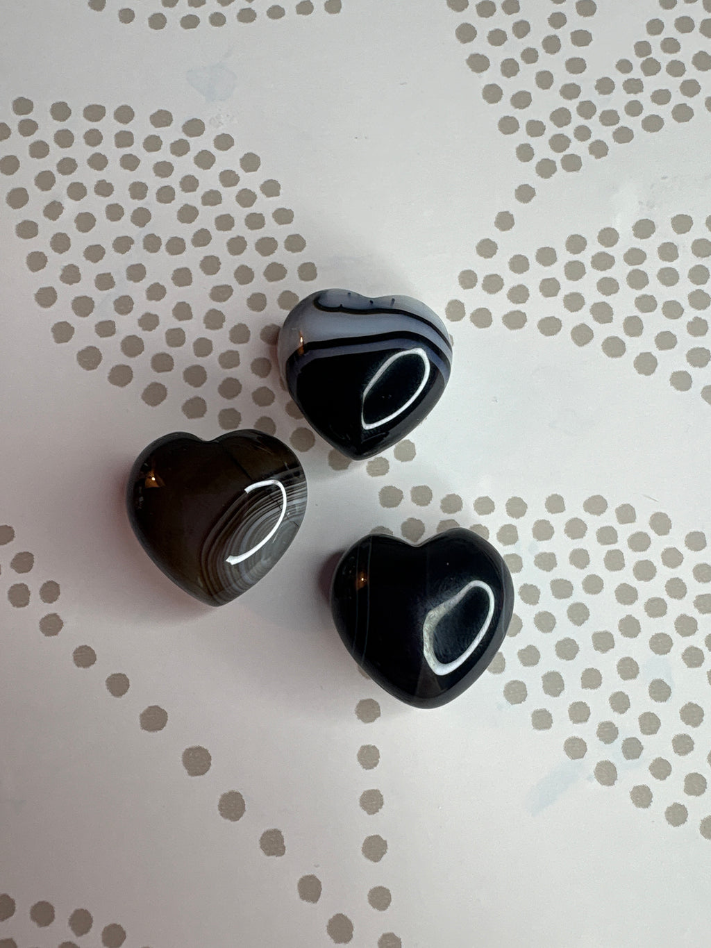Small Black Agate Heart