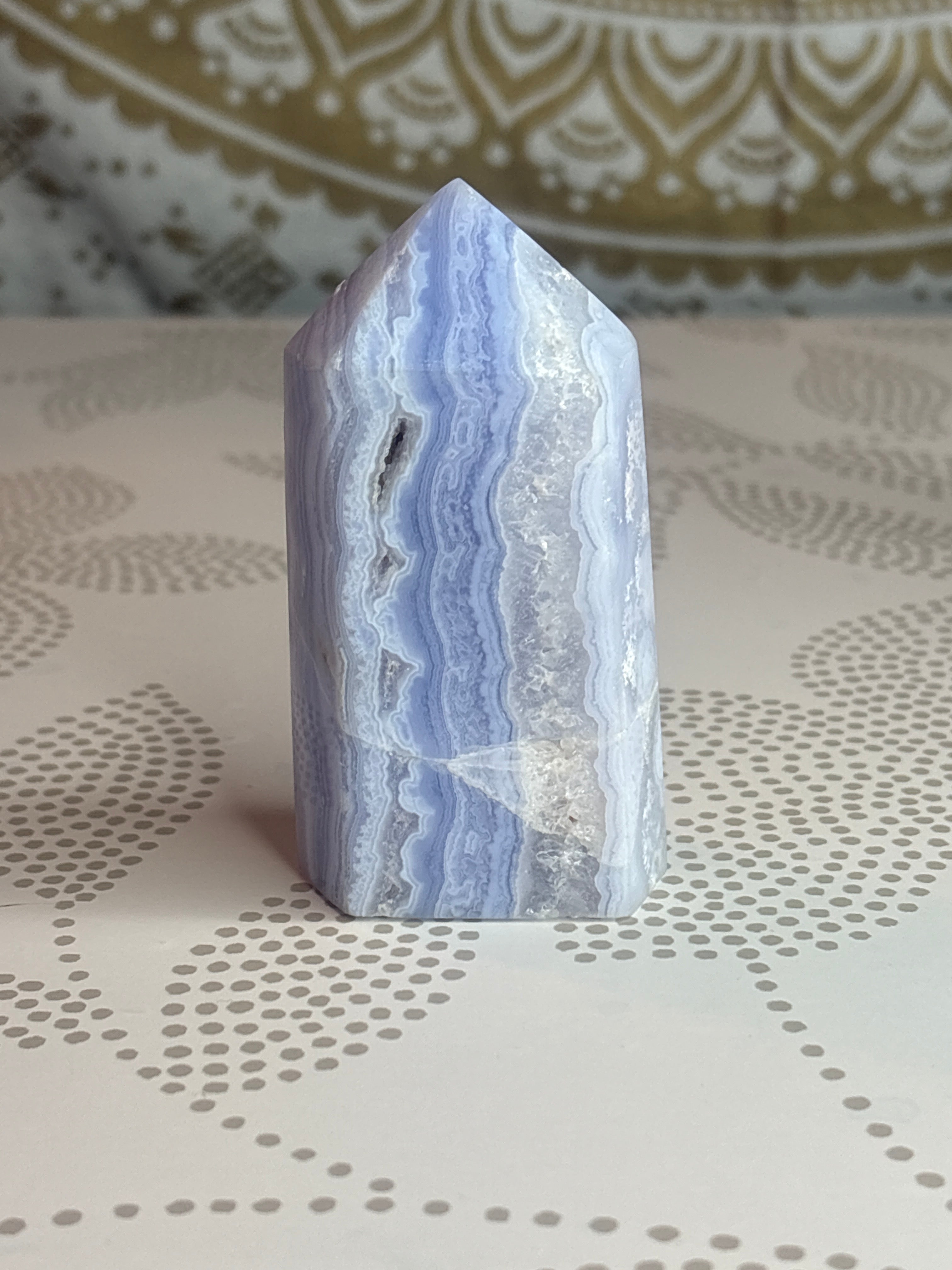 Blue Lace Agate Tower