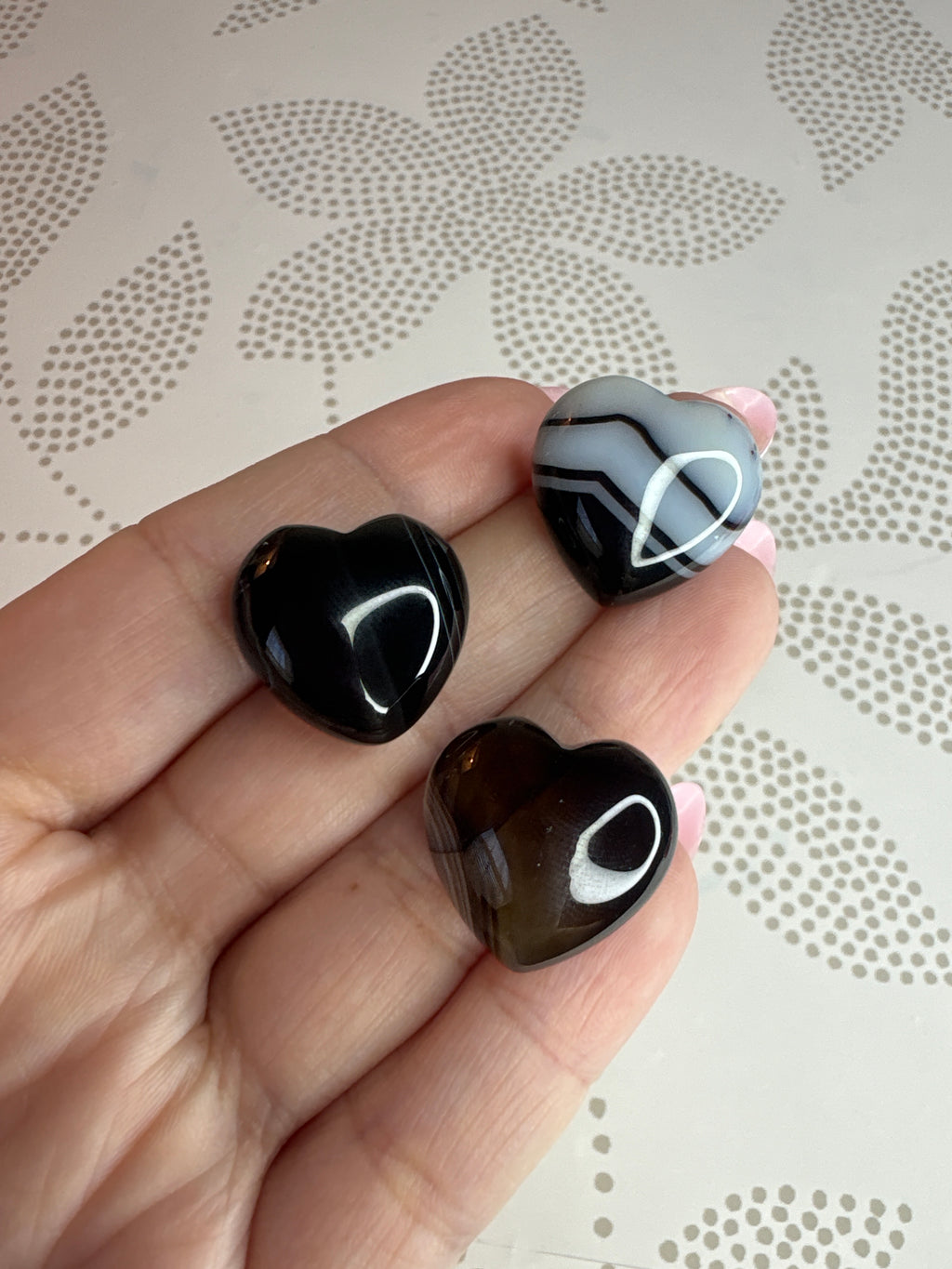 Small Black Agate Heart