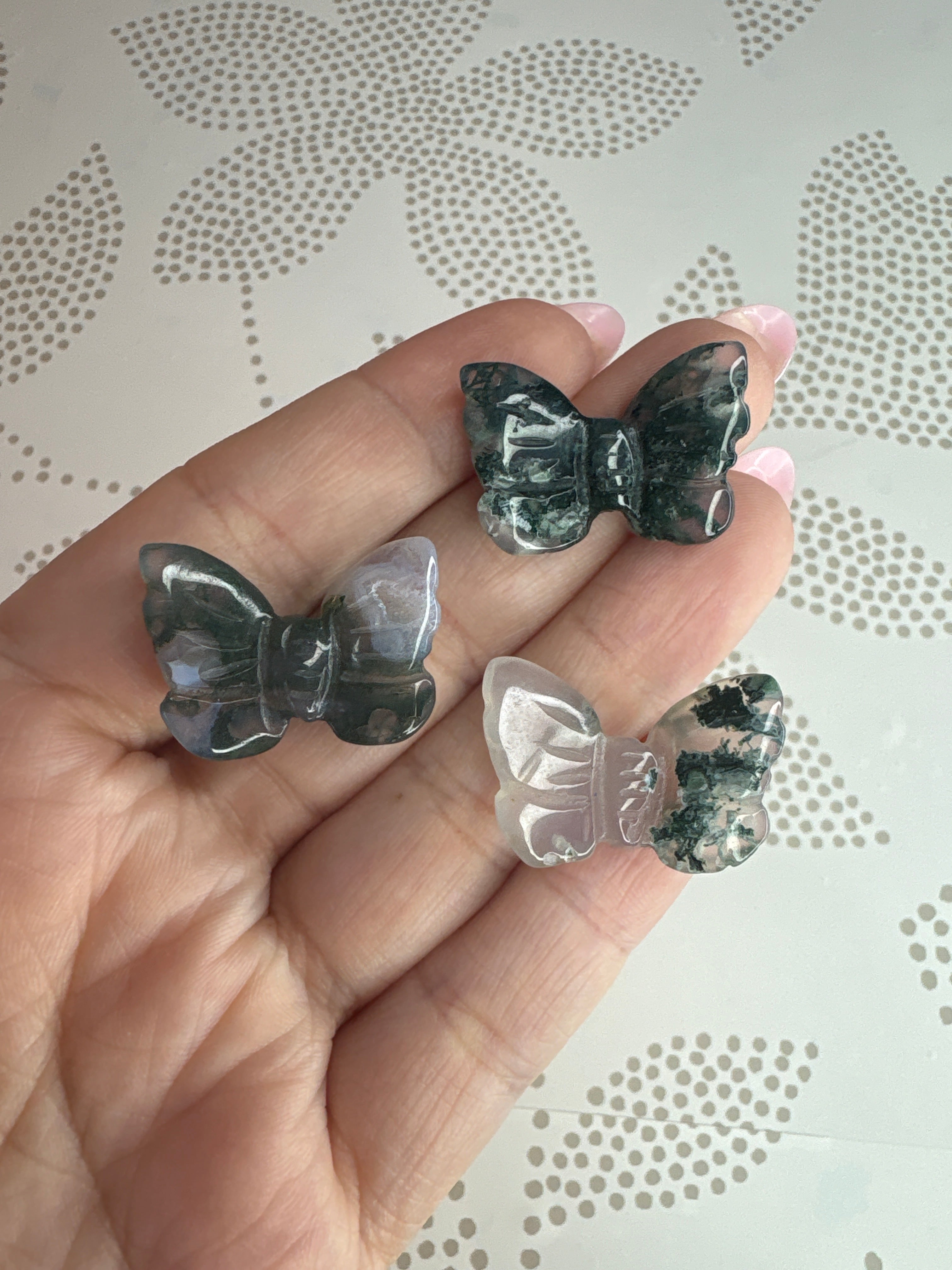 Small Moss Agate Butterfly