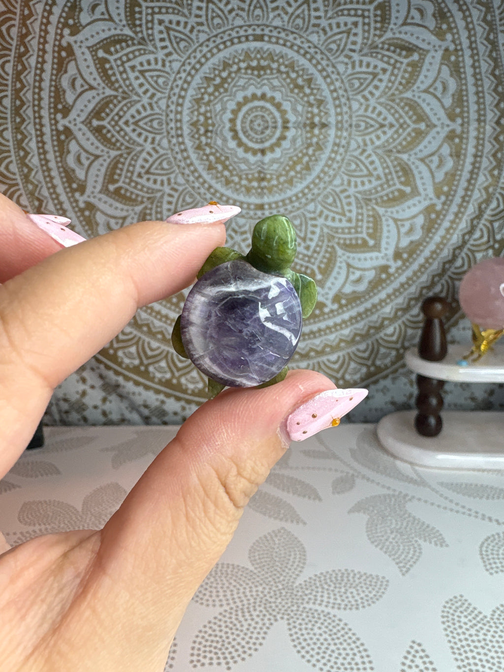 Small Chevron Amethyst Turtle