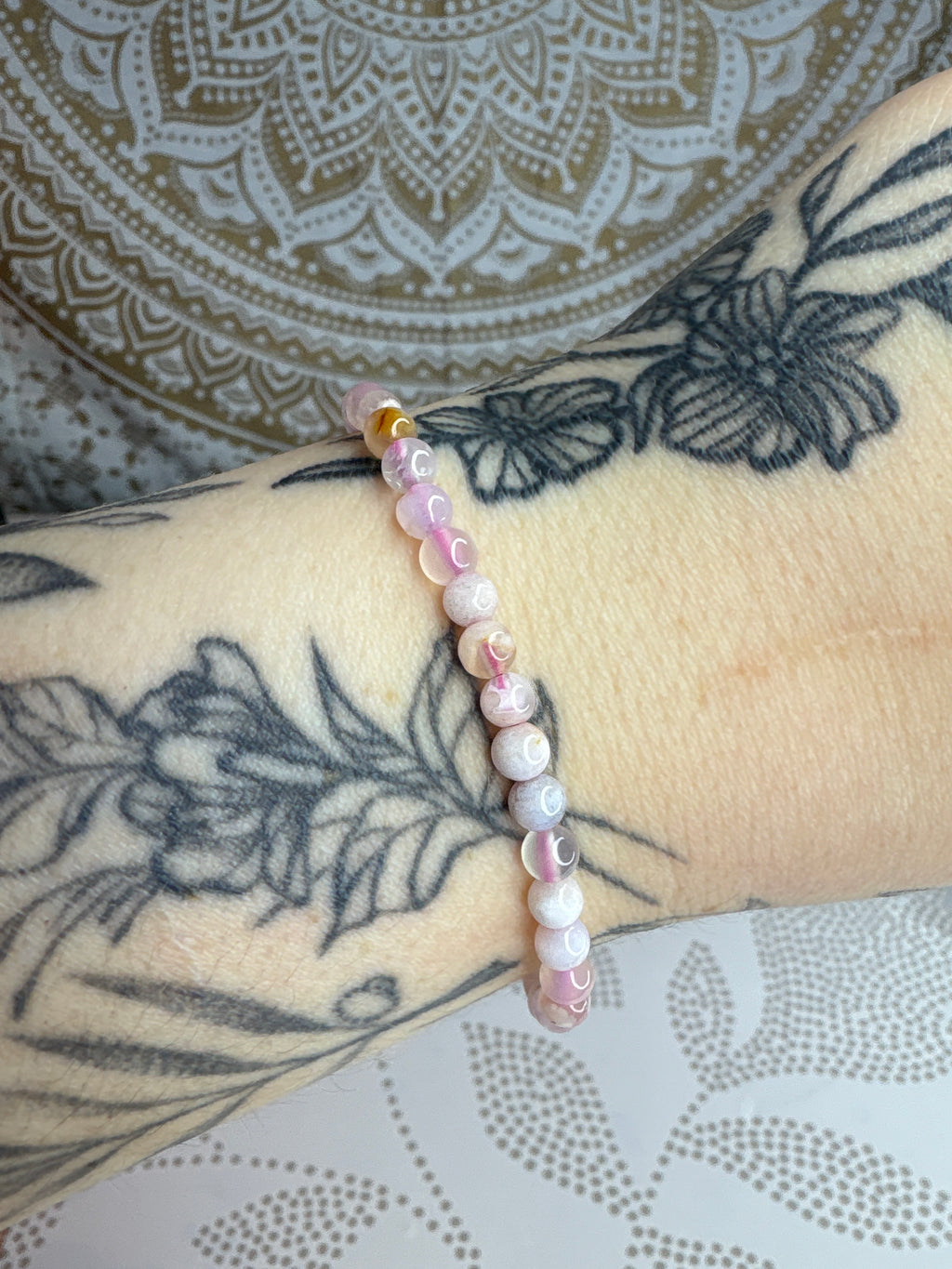 Flower Agate Bracelet
