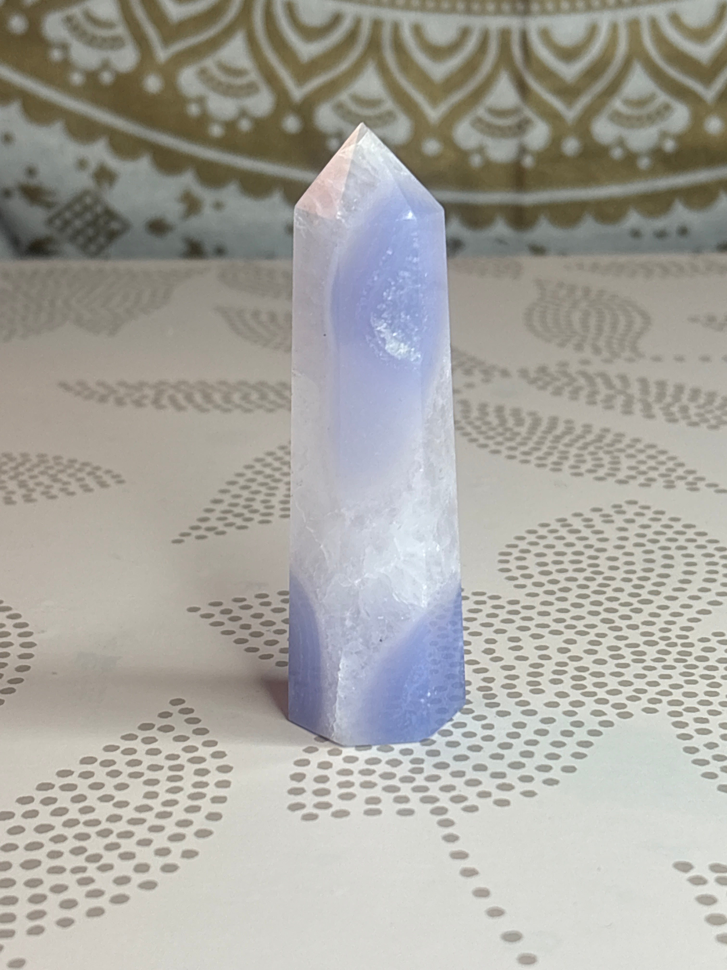 Blue Lace Agate Tower