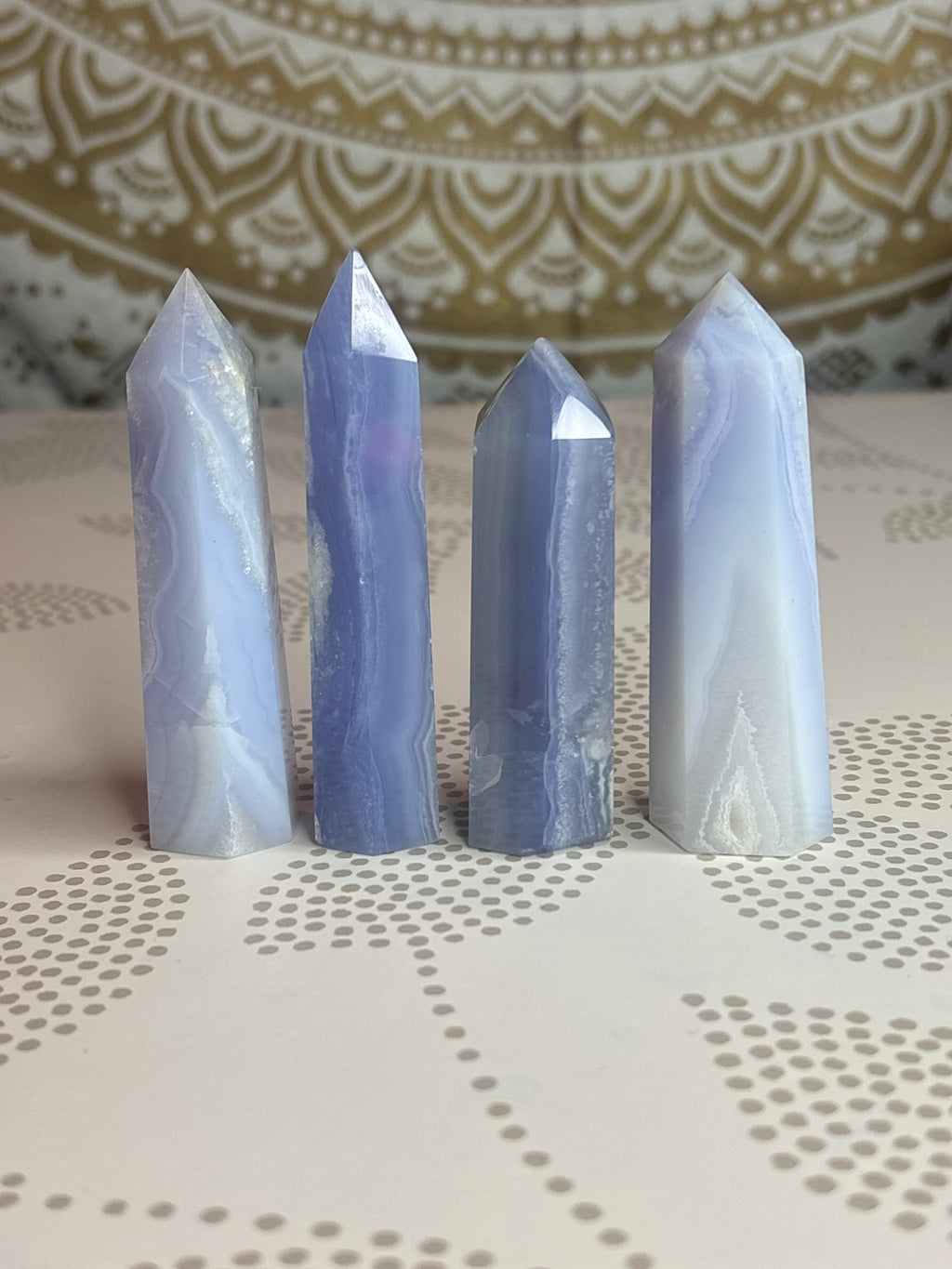 Blue Lace Agate Tower