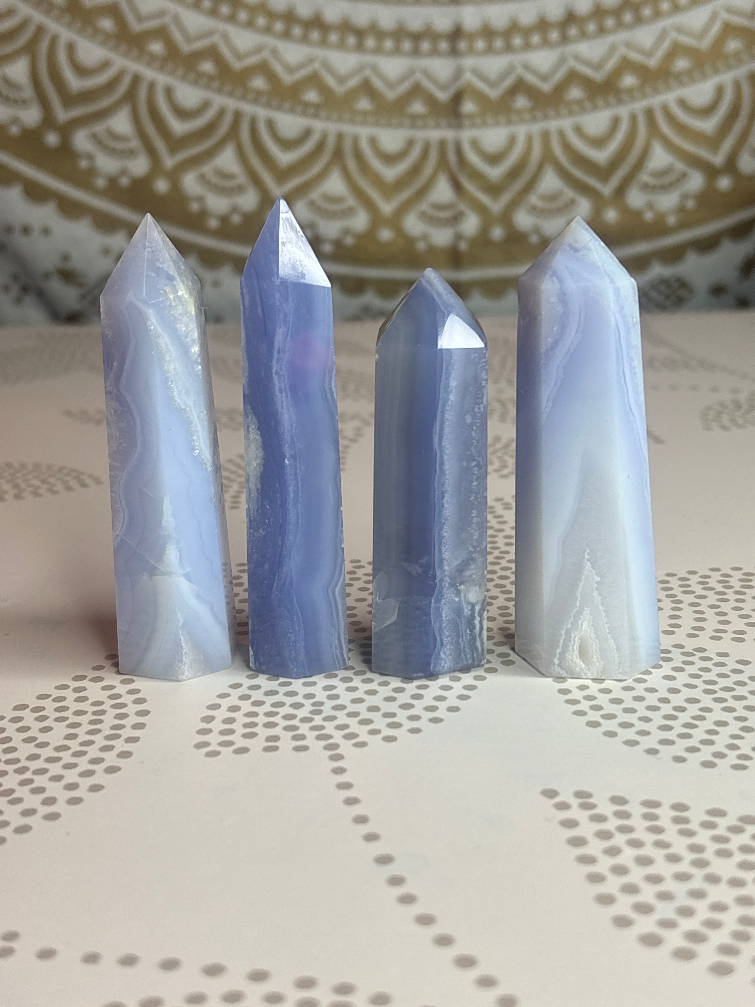 Blue Lace Agate Tower