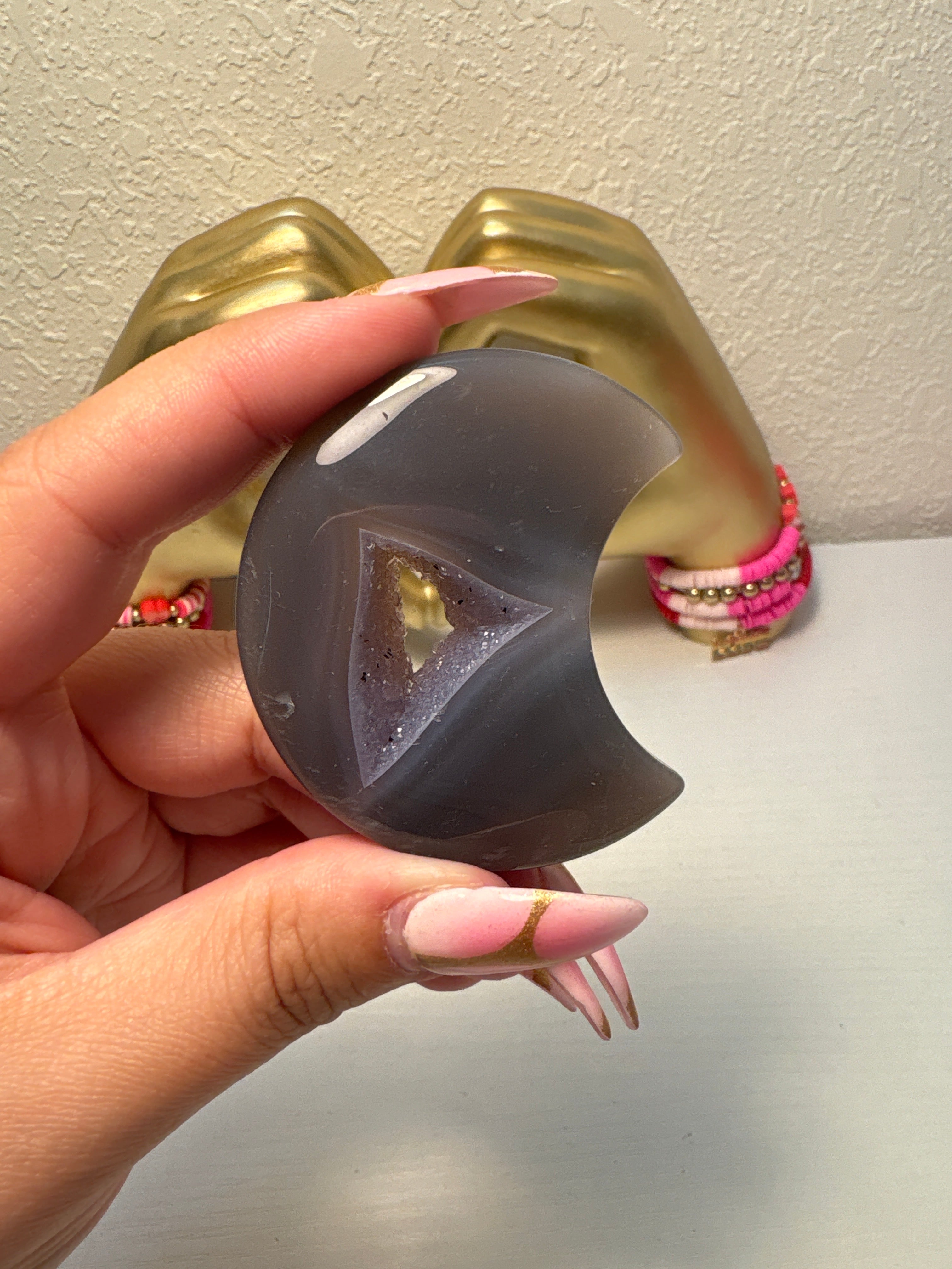Druzy Agate Moon